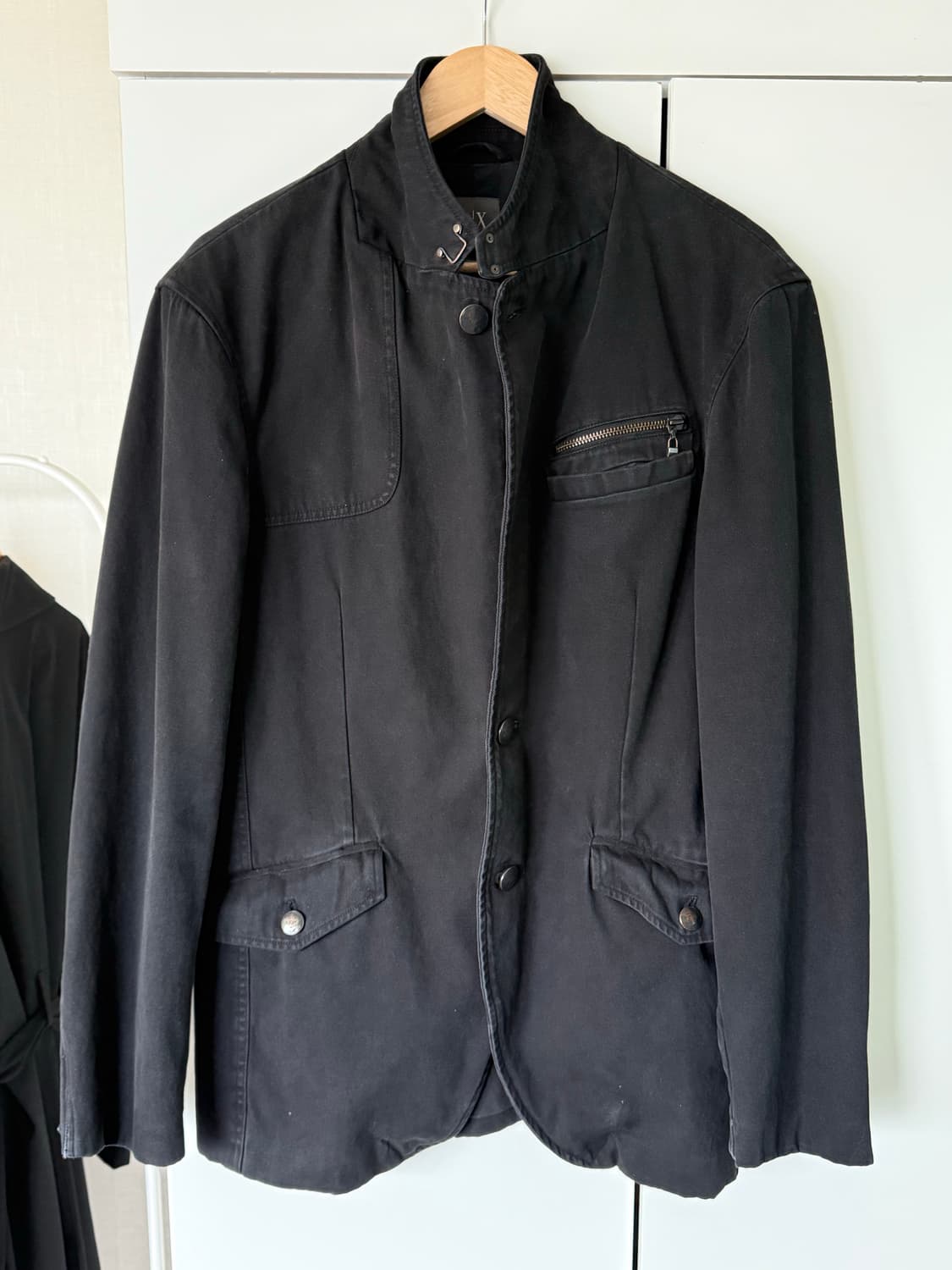 Military style jacket (black, L) 상품이미지2