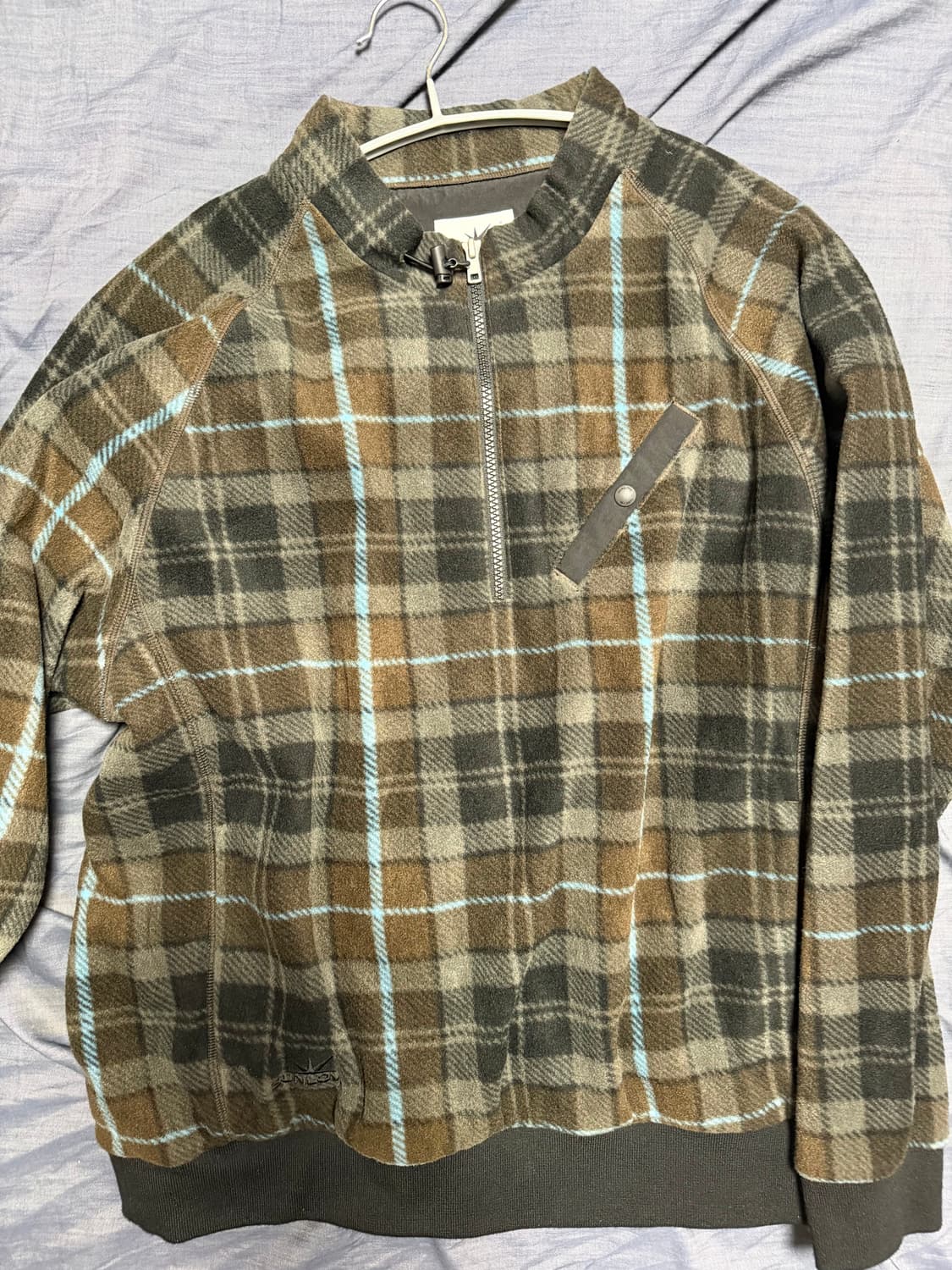 Plaid Player Fleece Pullover Dark Brown 상품이미지1