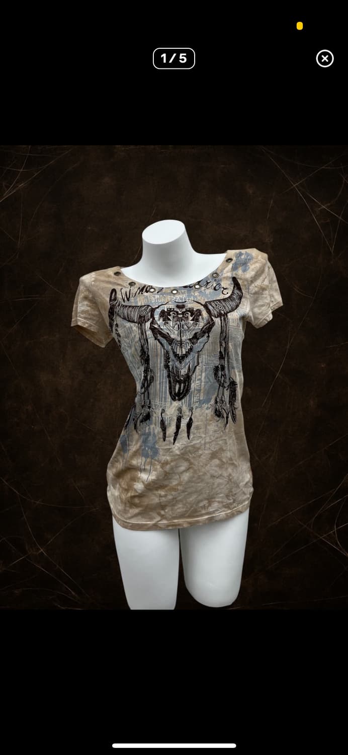 'LIBERTALIA' stud point printing t-shirt 상품이미지1