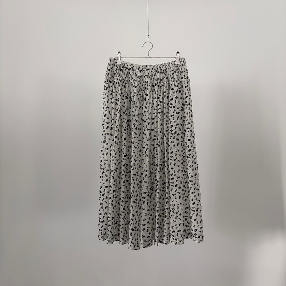 Shirring Floral Pattern Skirt 상품이미지1
