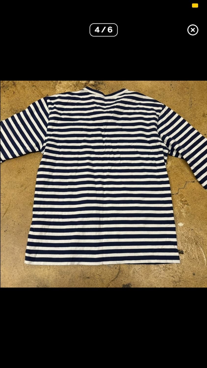 Comme des Garcons  꼼데가르송 네이비 블루 스트라이프 단가 상품이미지4