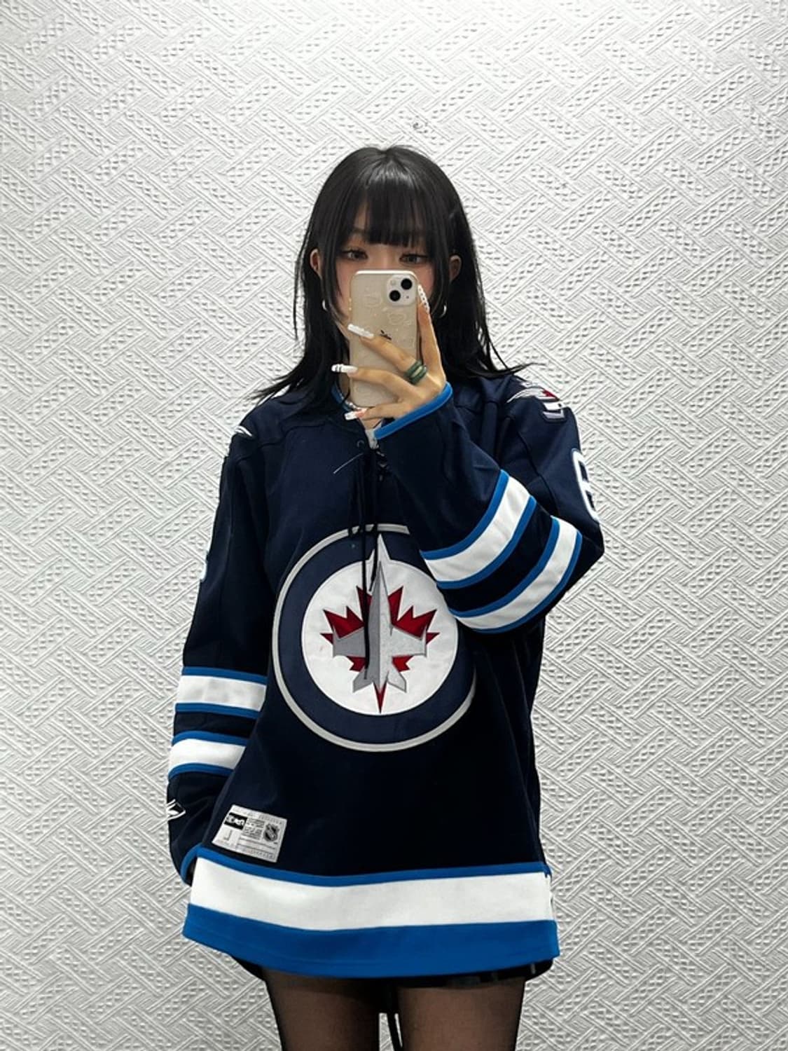 리복 NHL위니펙 제츠 블록코어 하키 유니폼 롱슬리브 L C10863 상품이미지1