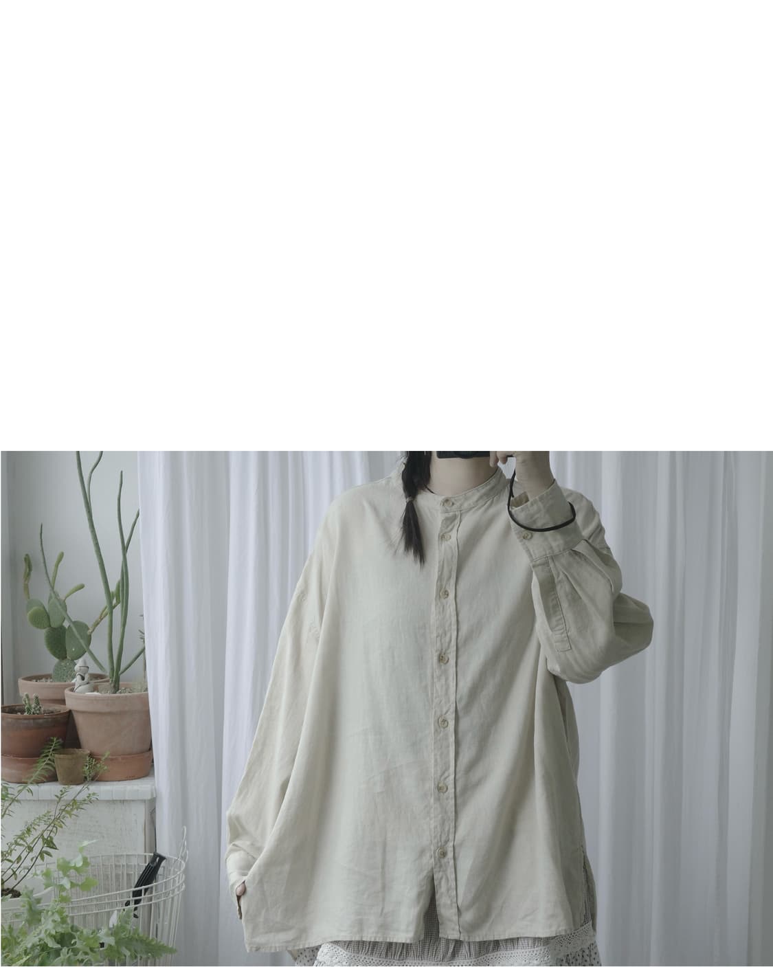 Light beige soft shirt 상품이미지4