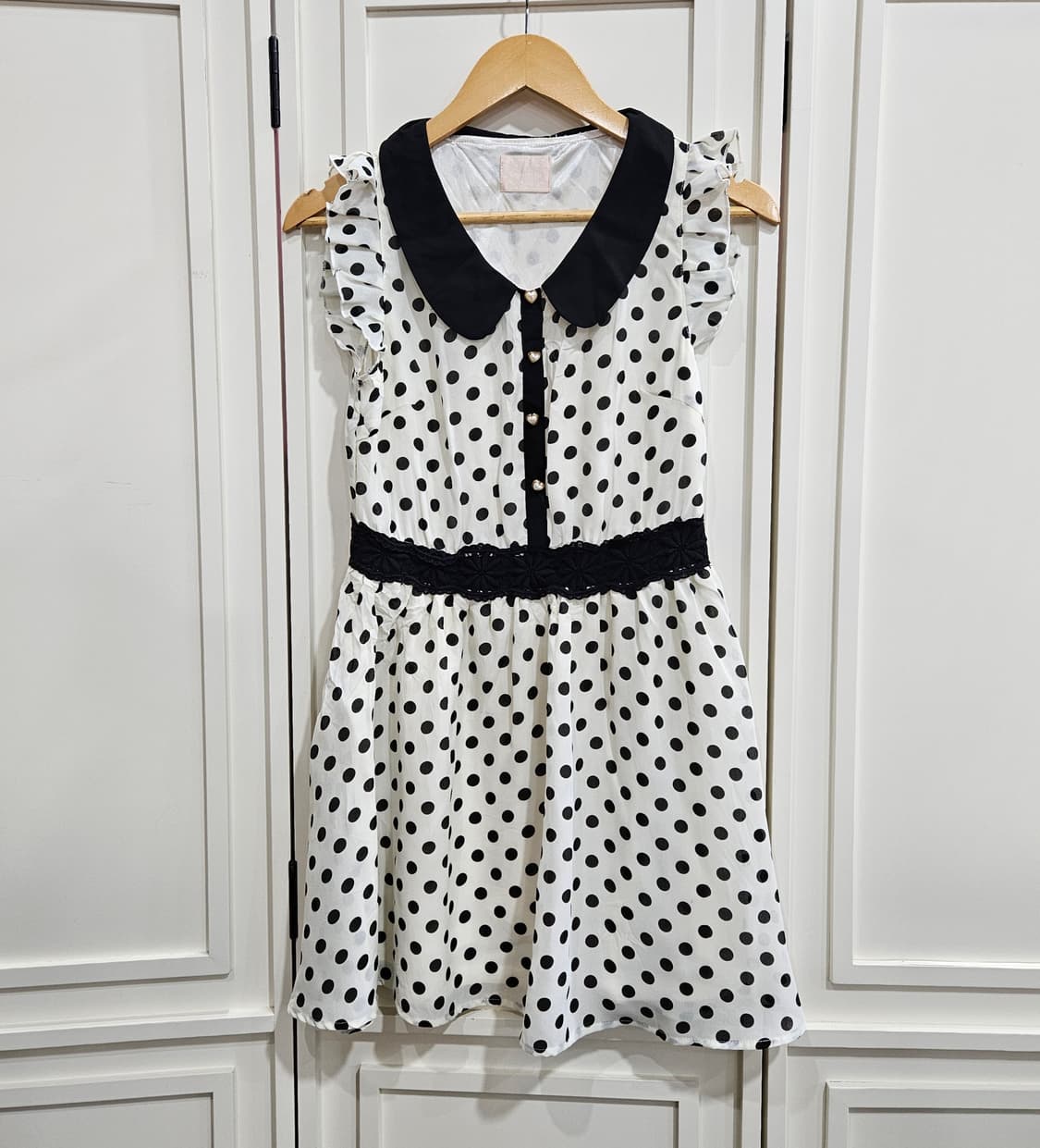 도트 빅카라 원피스 상품이미지1