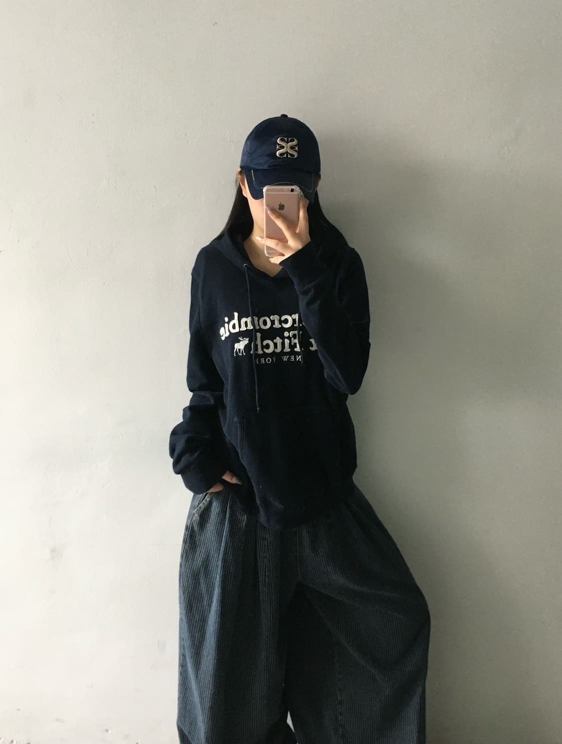 아베크롬비 자수패치 로고 후드티 상품이미지2