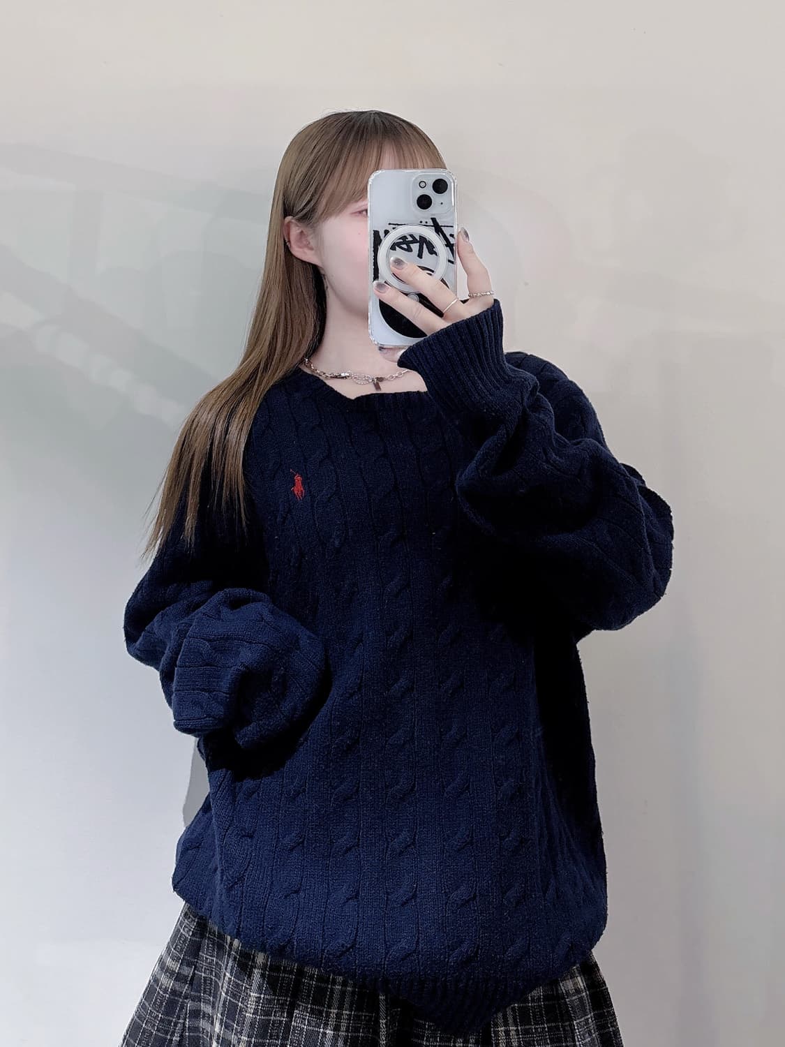 폴로 랄프로렌 네이비 포니 케이블 니트 상품이미지2