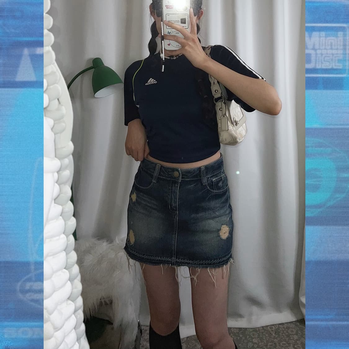 아디다스 딥 네이비 삼선 반팔 티셔츠 상품이미지3