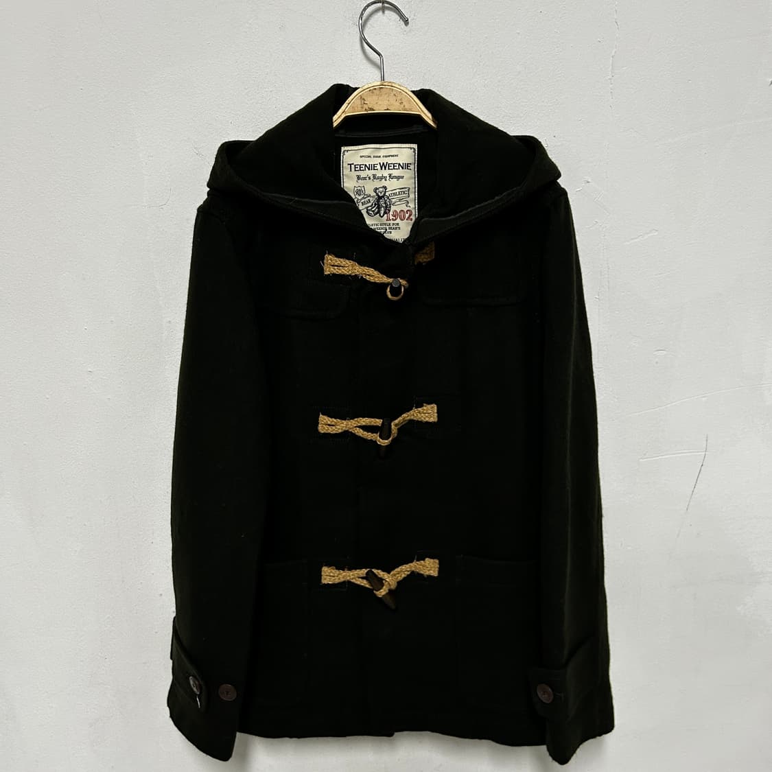 새상품) 티니위니 카키 떡볶이 코트 후드 상품이미지1