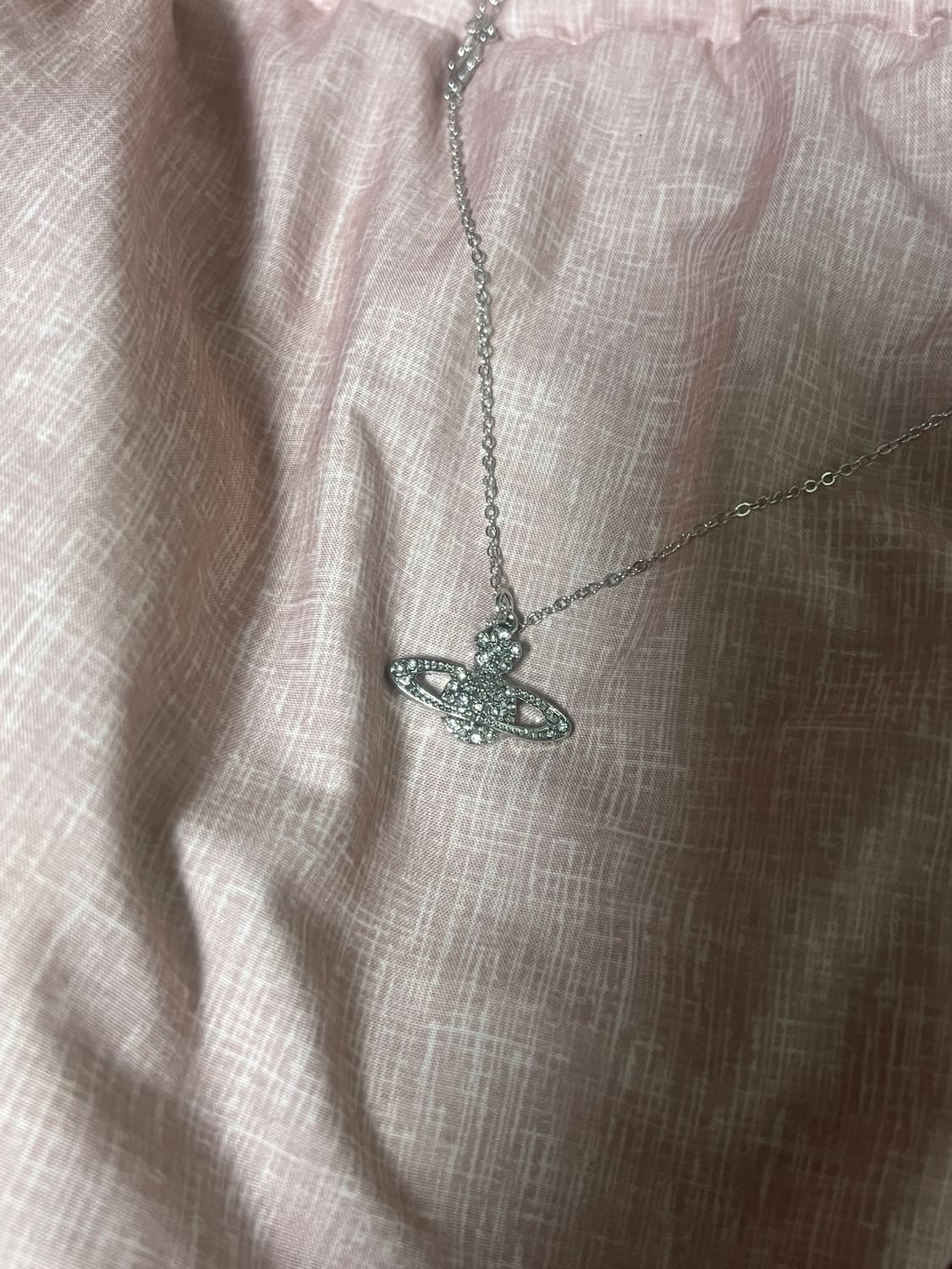 비비안웨스트우드 목걸이 실버 미니바스 급처 상품이미지3