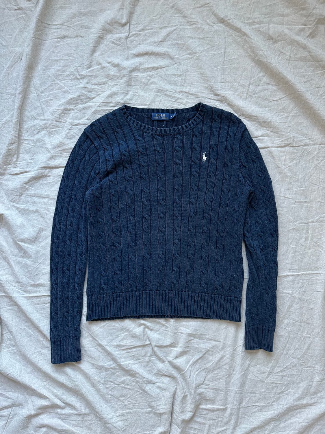 폴로 랄프로렌 포니 로고 네이비 케이블 니트 상품이미지5