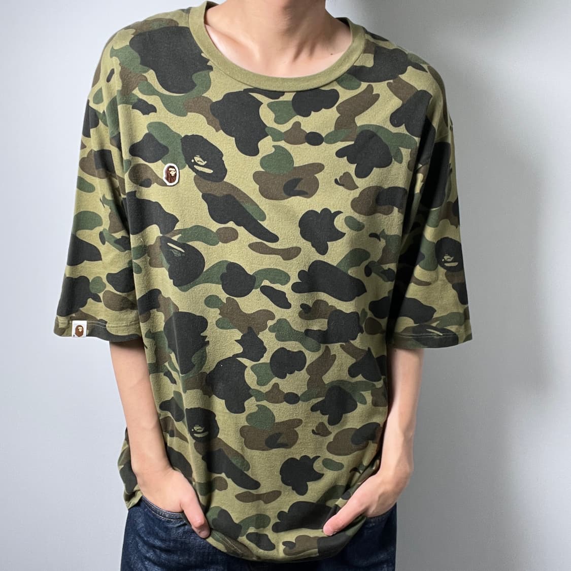 Bape 베이프 카모 원 포인트 반팔 티셔츠 2XL 상품이미지3