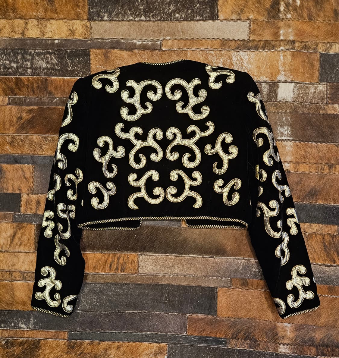 80s 빈티지 벨벳 볼레로 자켓 상품이미지2