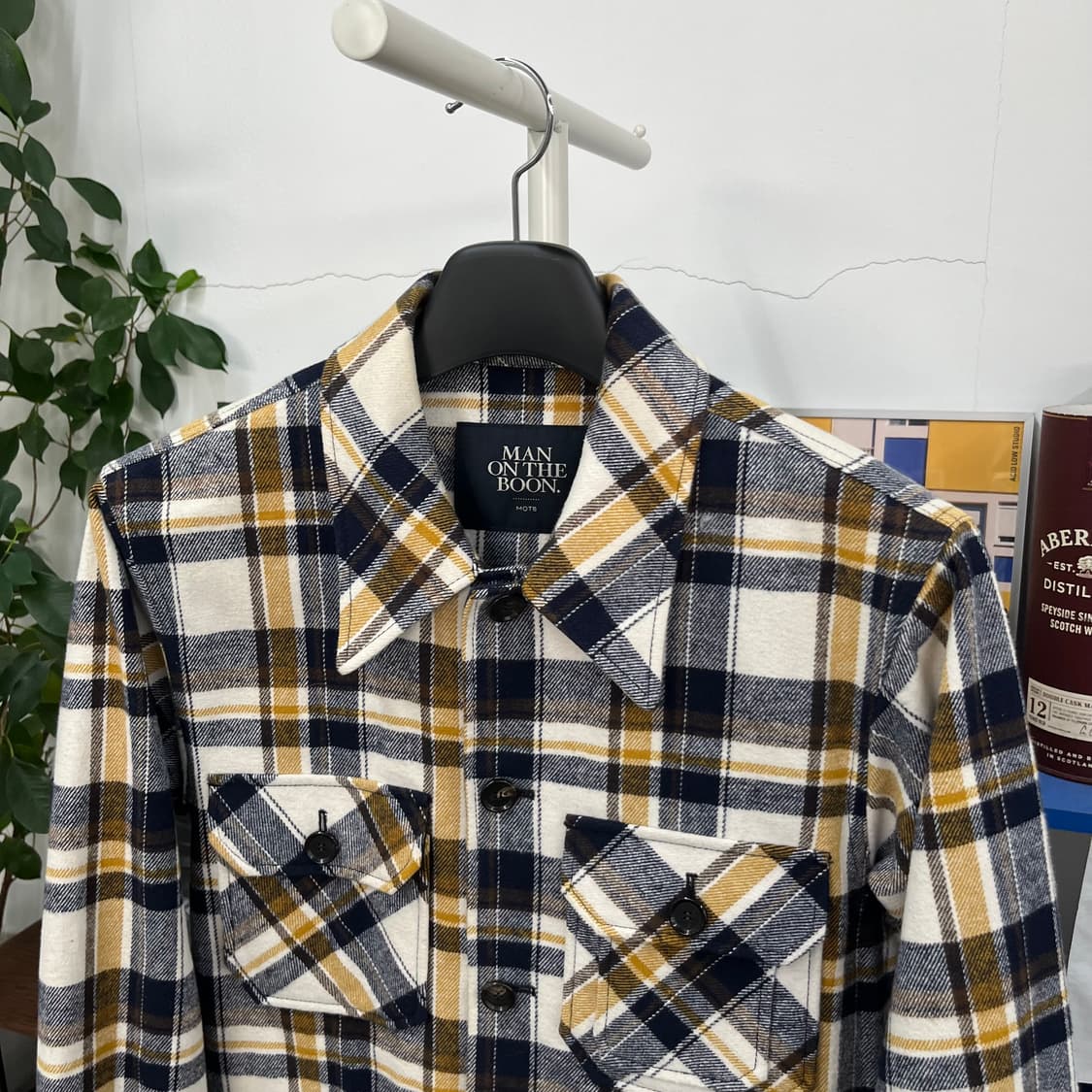 맨온더분 체크 울자켓 M 상품이미지2