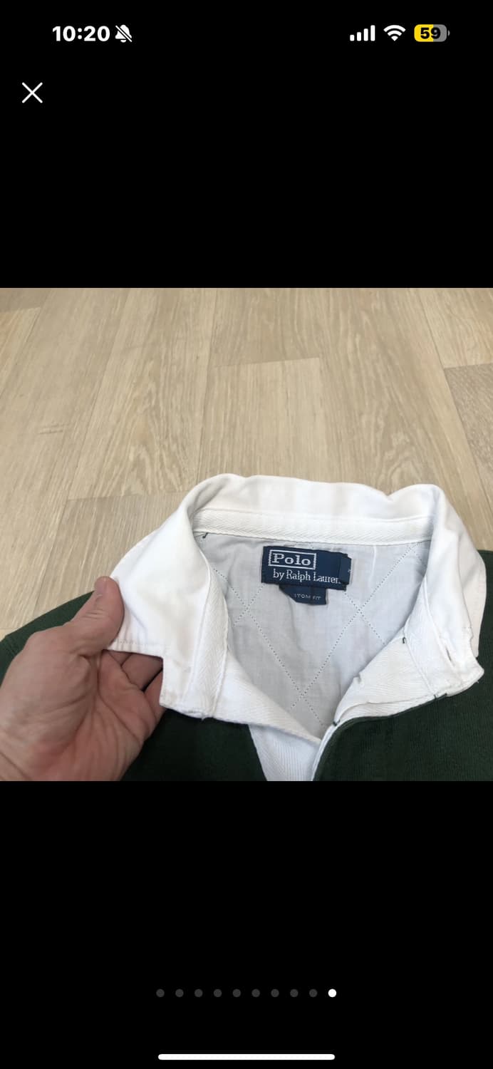 폴로 랄프로렌 럭비 셔츠 L 올리브 그린 상품이미지7