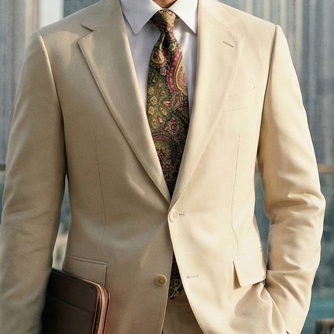 산 조르지오 실크 그린 페이즐리 넥타이 9.9cm A+등급 A18437
 상품이미지1