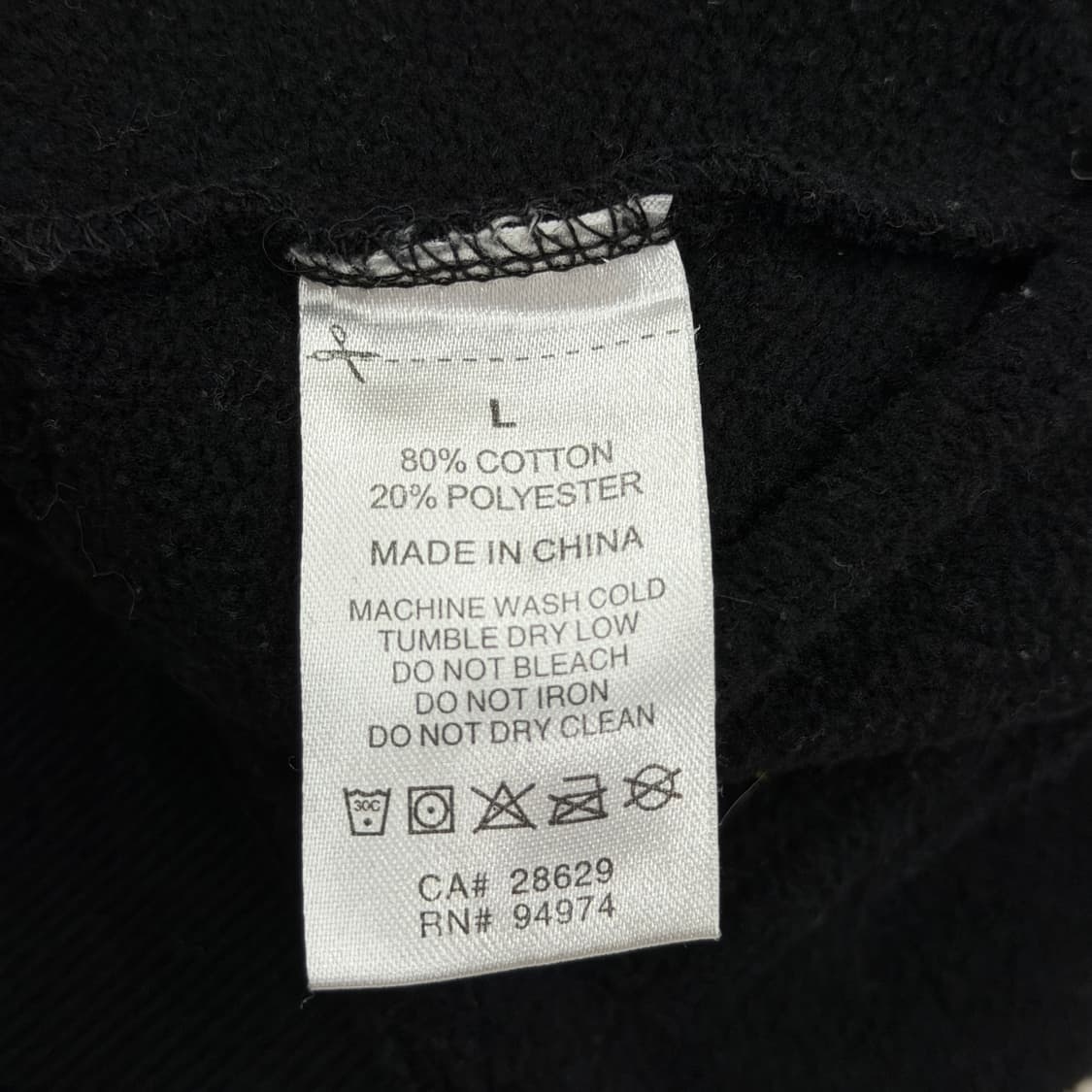 스투시 베이직 로고 후드티 블랙 L 상품이미지5