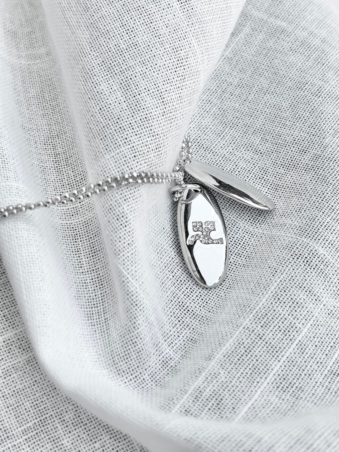 00s Courreges 꾸레쥬 더블 펜던트 목걸이 상품이미지4