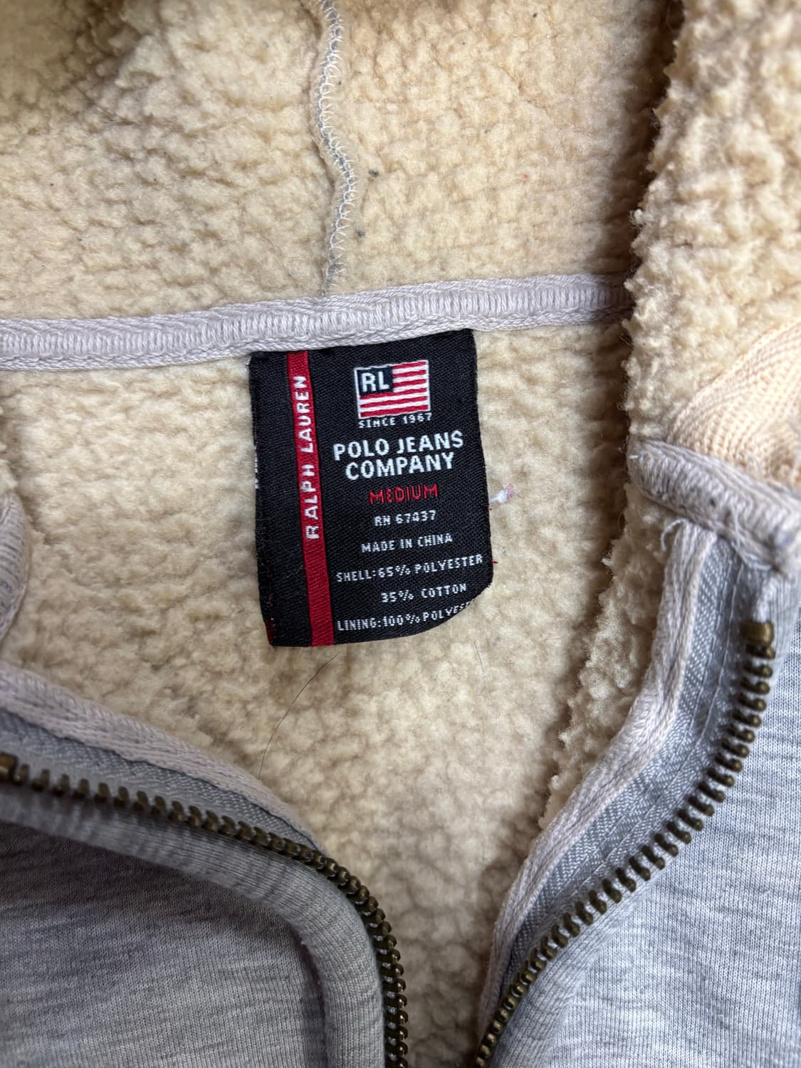 폴로 양털 기모 안감 후드 집업 자켓 상품이미지3