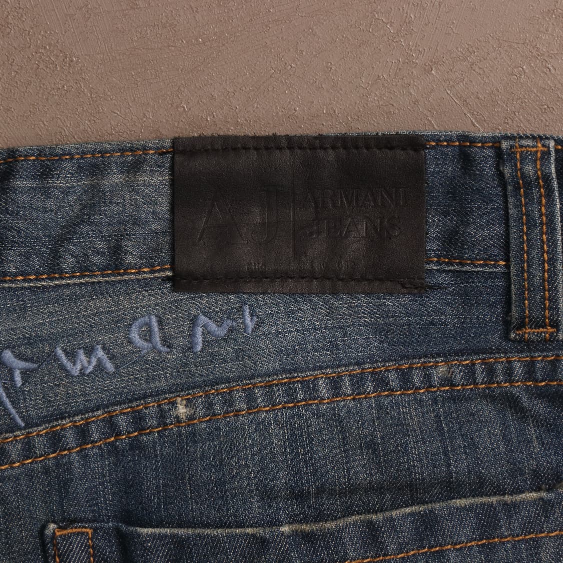 아르마니 진스 로고 워싱 데님팬츠 A1623 상품이미지6