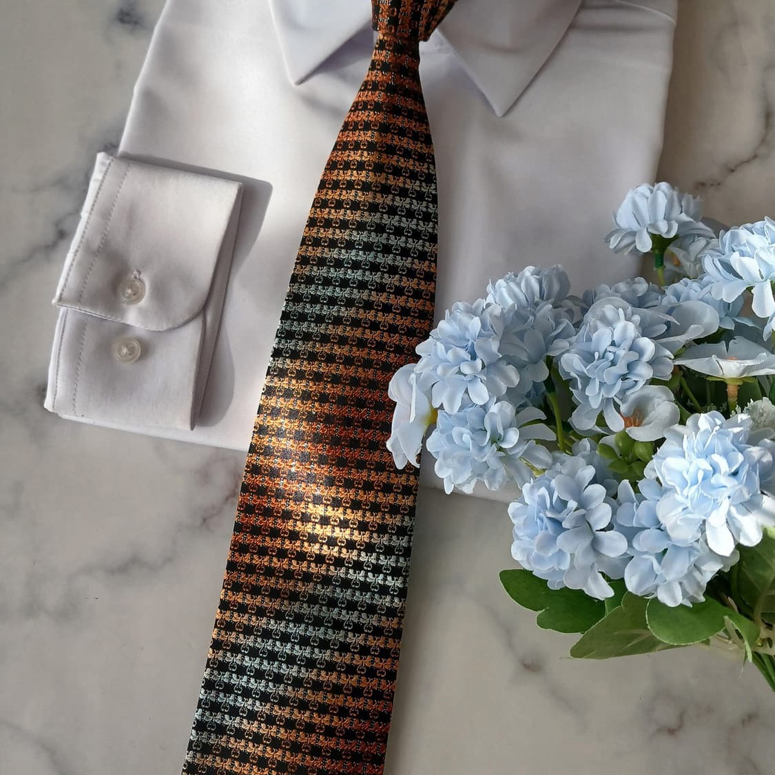 피에르 발망 실크 브라운 패턴 넥타이 8.9cm A+등급 A19364
 상품이미지7