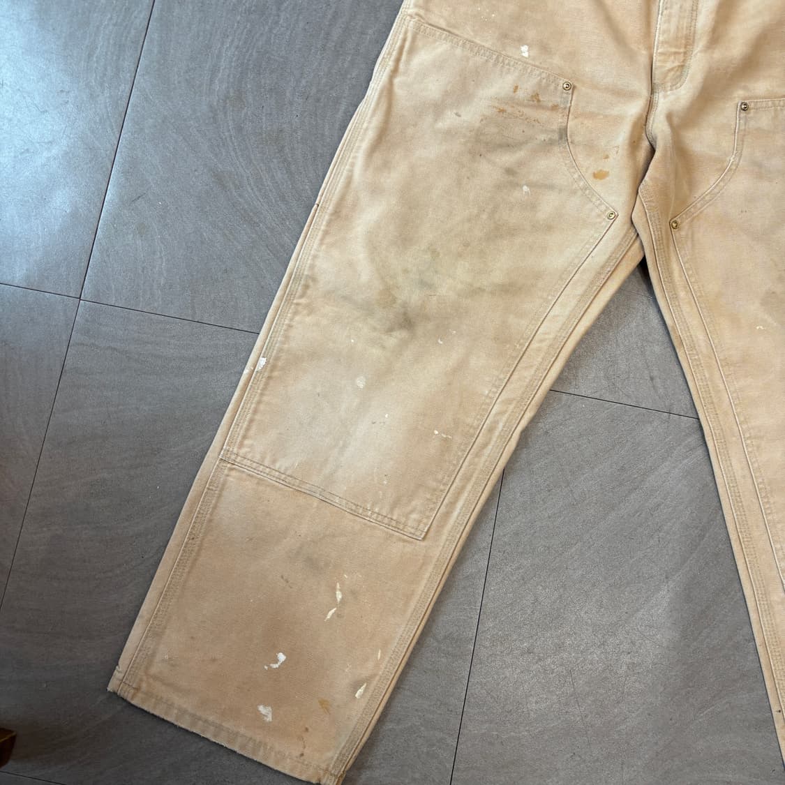 칼하트 브라운 더블니 팬츠 바지 상품이미지3