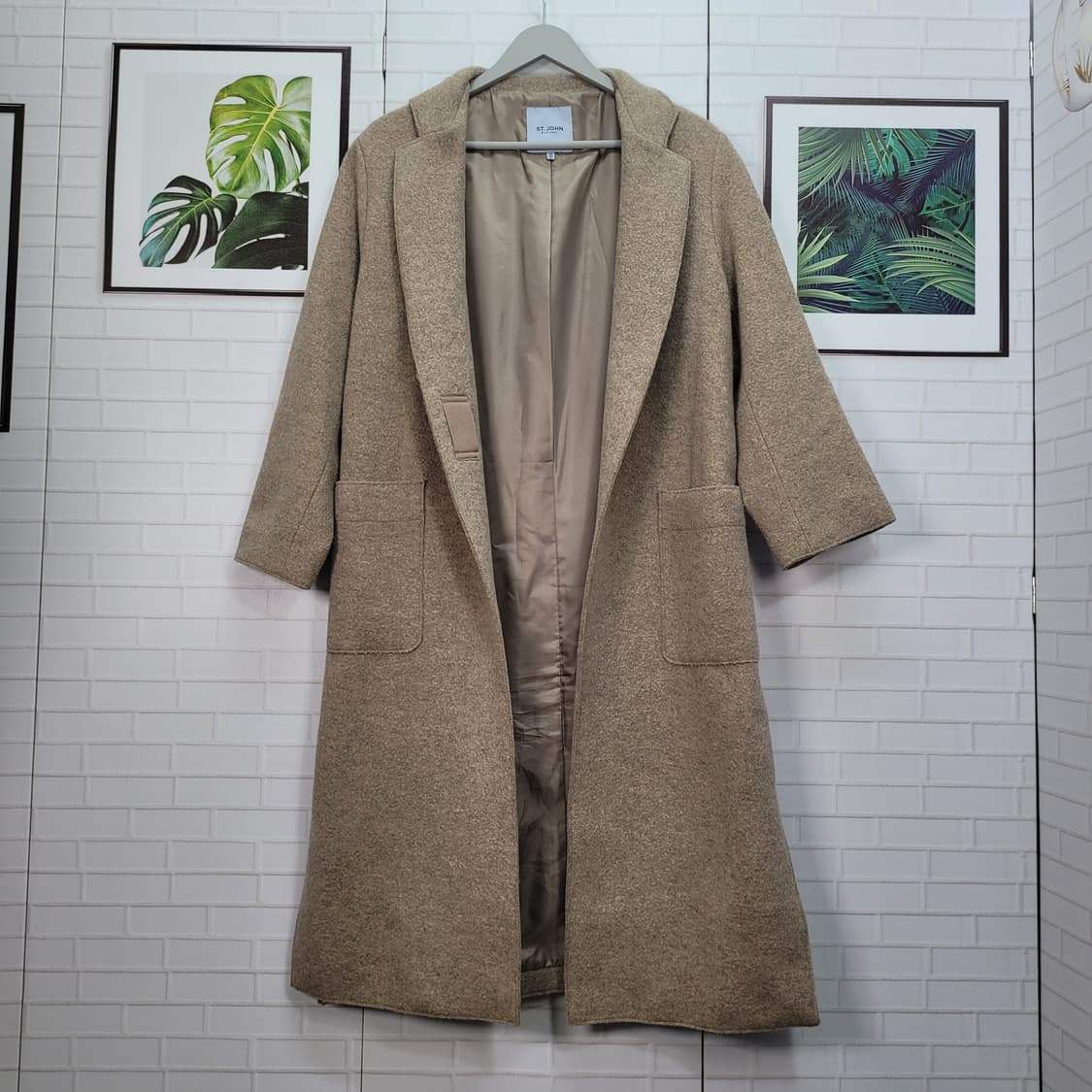 ST.JOHN 세인트존스 앙고라 모 롱코트 M 66사이즈 상품이미지5