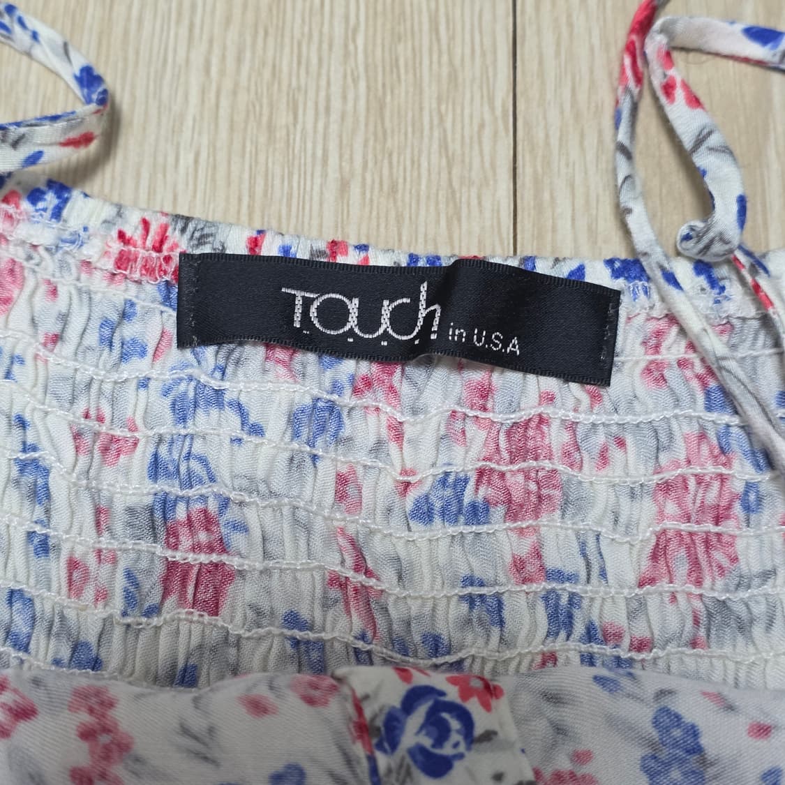 미국빈티지)10s 고전 플로럴 모리걸 블루x로즈 꽃무늬 점프수트롬퍼 상품이미지4