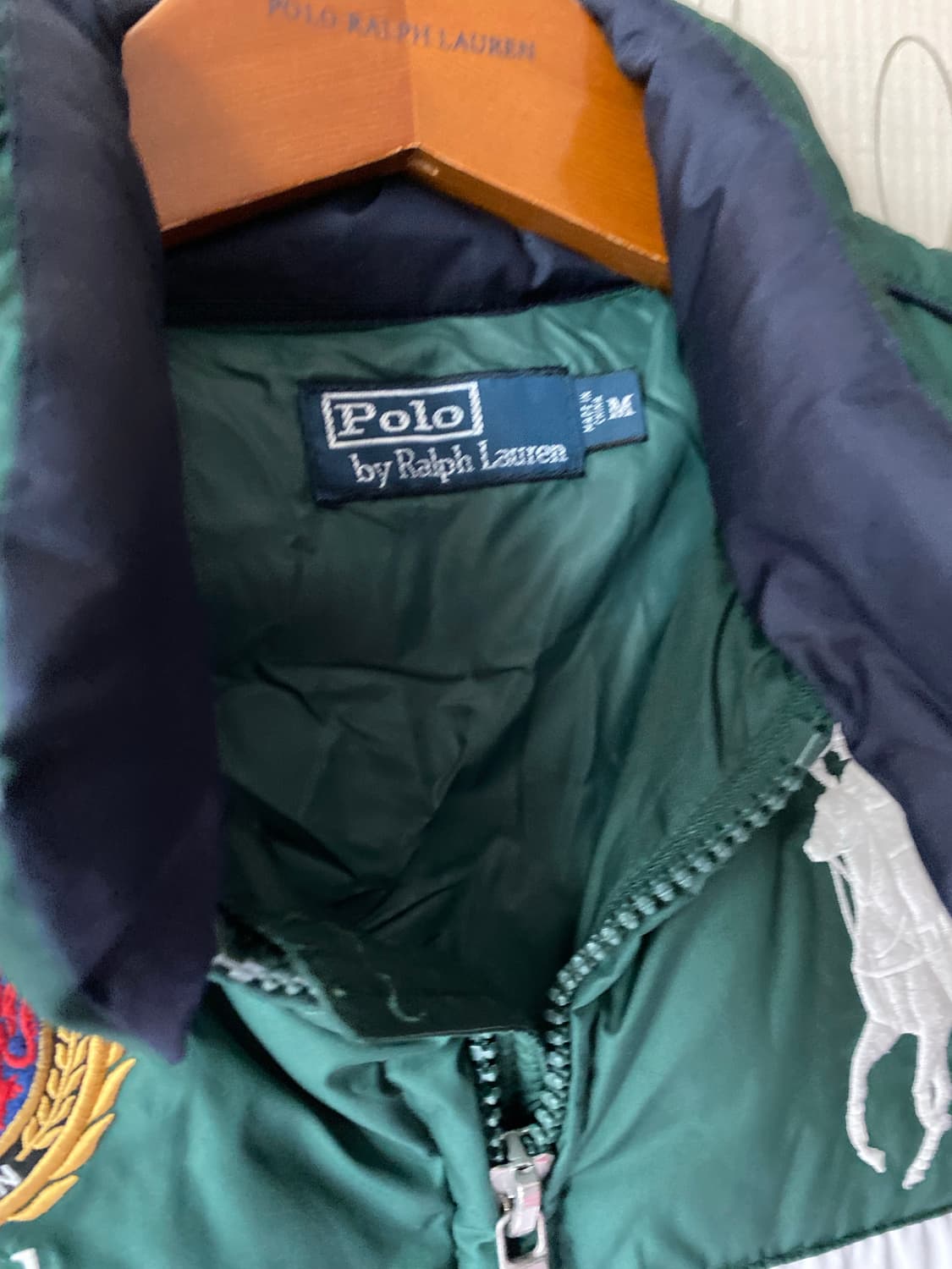 폴로 RL RACING 패딩 그린 M 상품이미지2