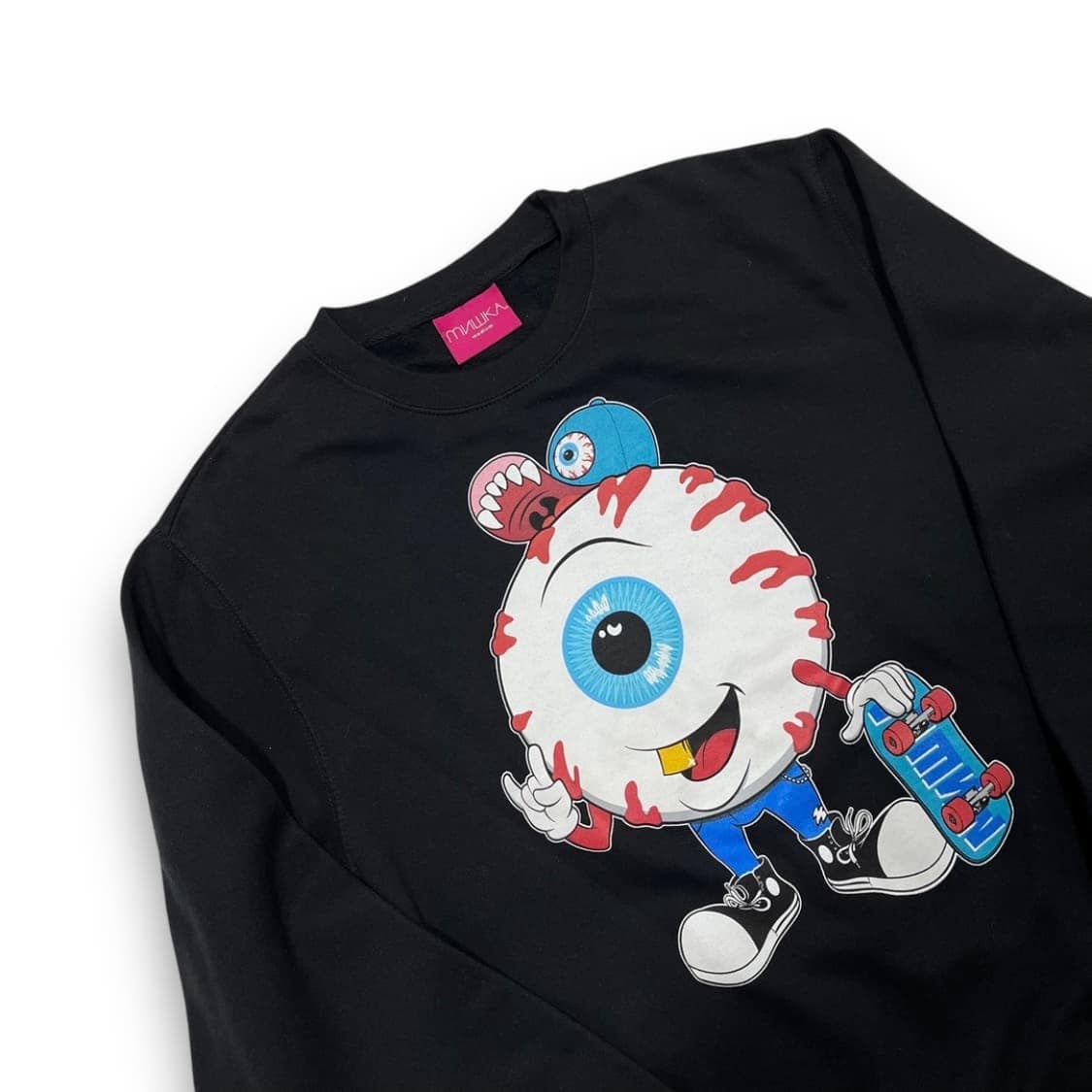 미쉬카 눈알 몬스터 스트릿 보드 빈티지 다크 맨투맨 상품이미지2