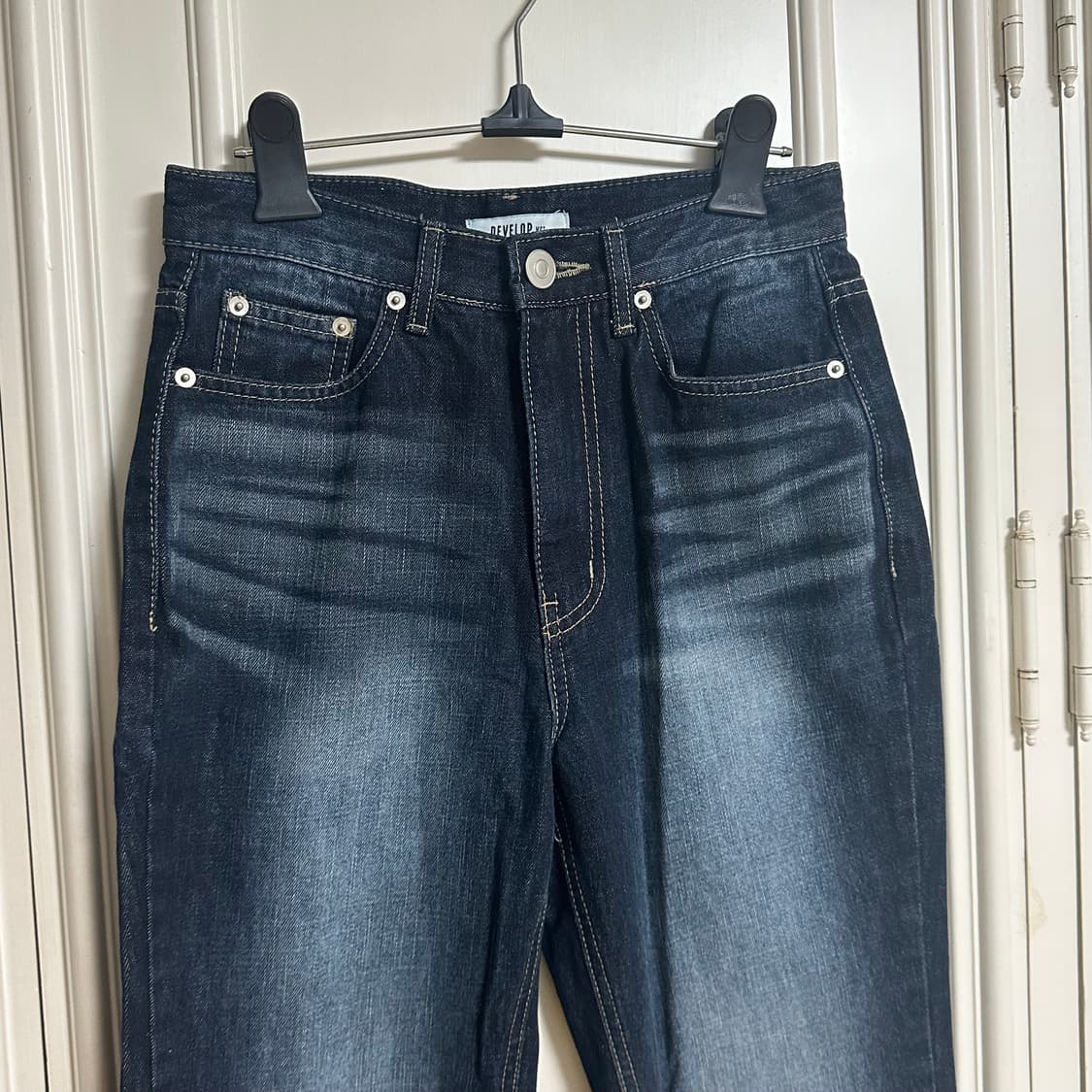 블랙업 워싱 부츠컷 데님 팬츠 S 상품이미지3