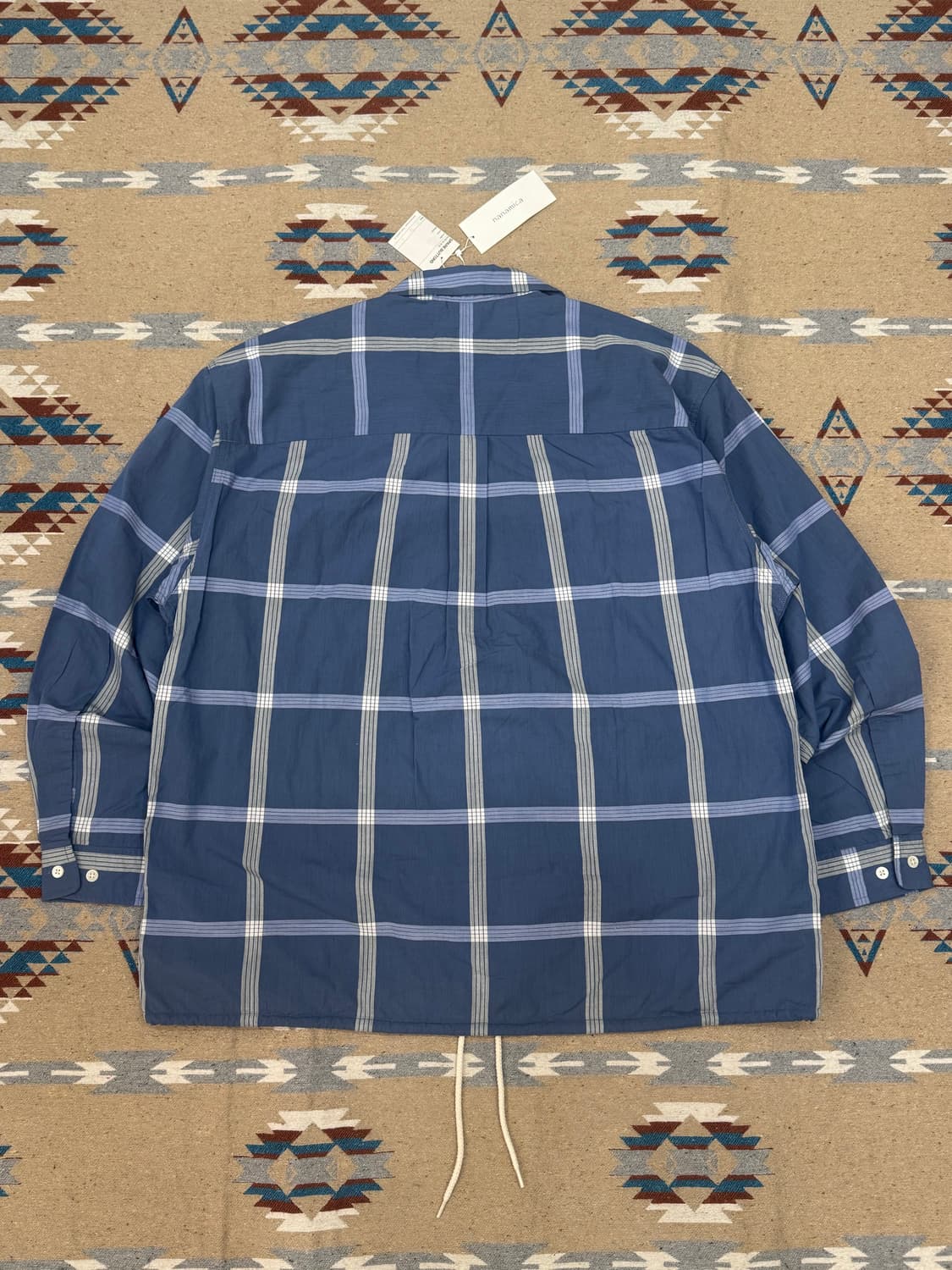 [M][100] 나나미카 팔라카 체크 셔츠 블루 상품이미지5