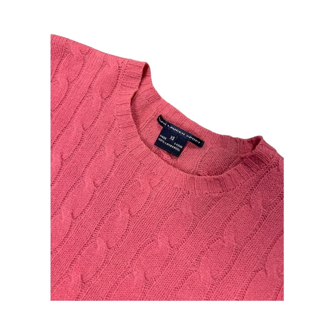 W-S) 폴로 랄프로렌 스포츠 핑크 램스울 케이블 니트 TK-023 상품이미지3
