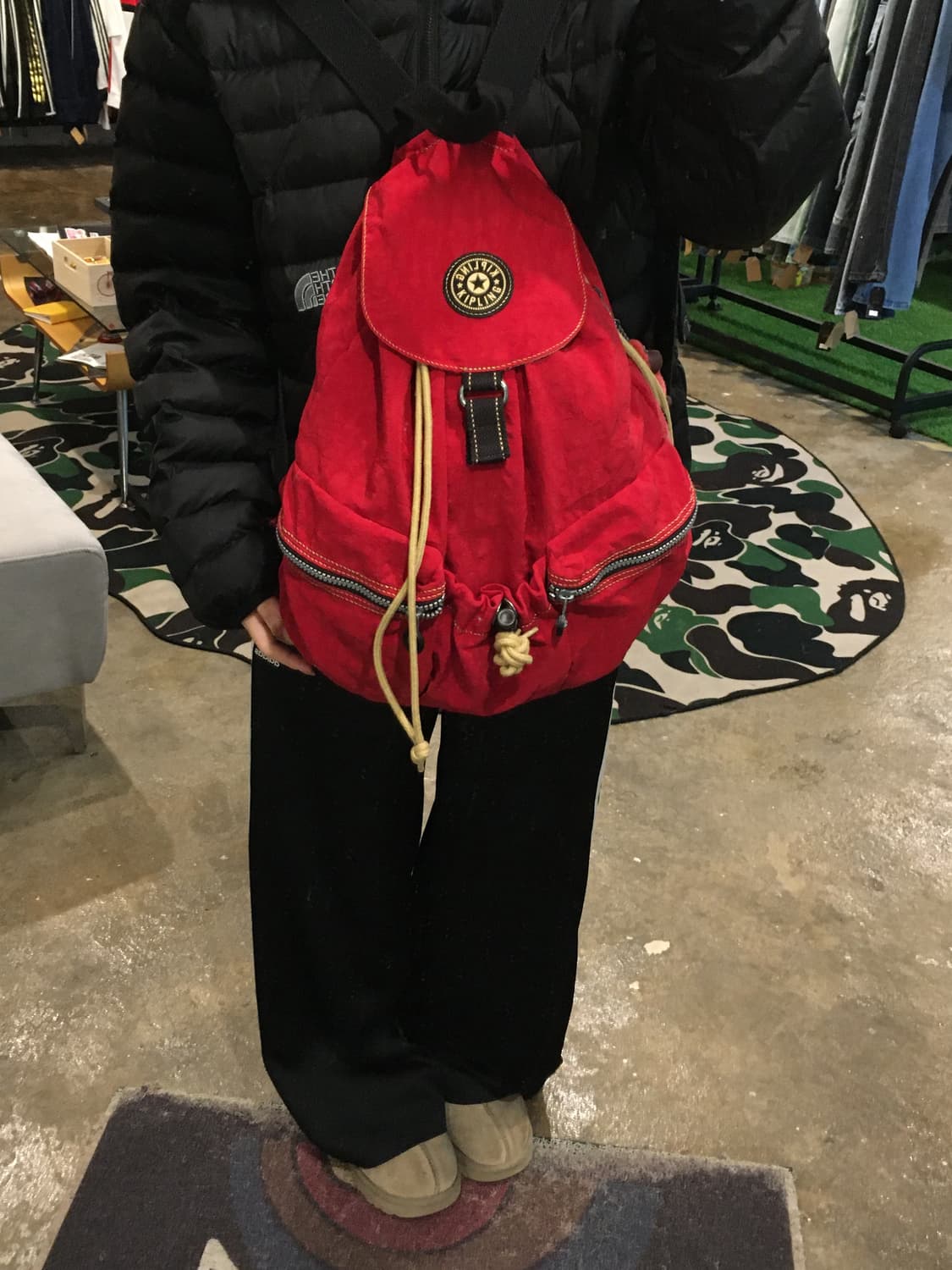 키플링 복조리 백팩 레드 상품이미지6