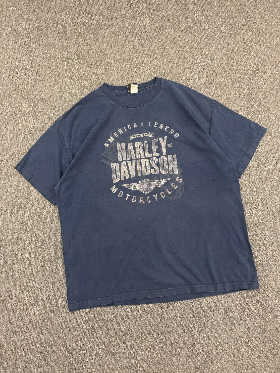 2XL)할리데이비슨 빈티지 프린팅 Knoxville 네이비 반팔  상품이미지2