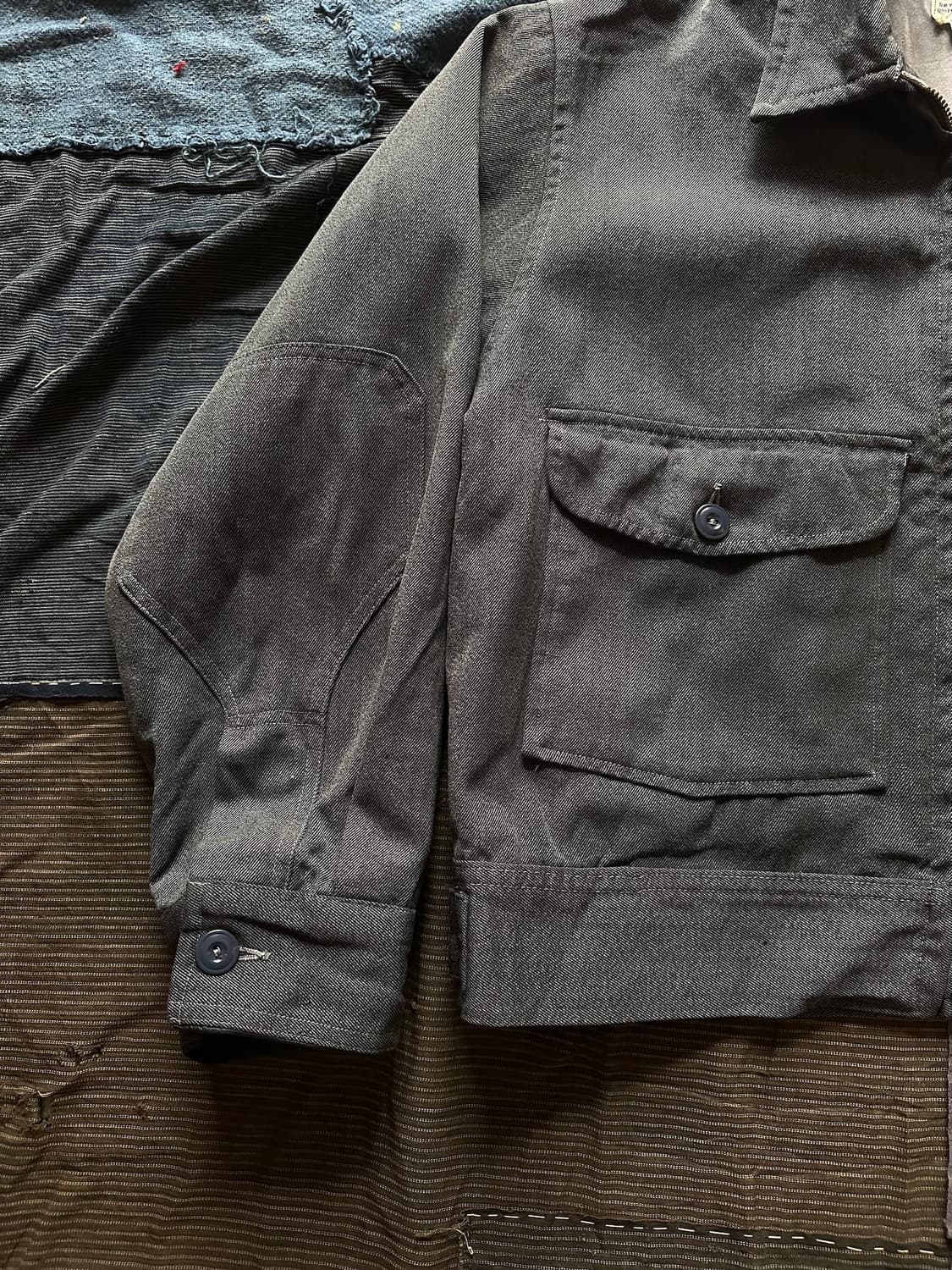 50s USA 빈티지 Unitog 유니온 메이드 투 포켓 울 워크 자켓 상품이미지5