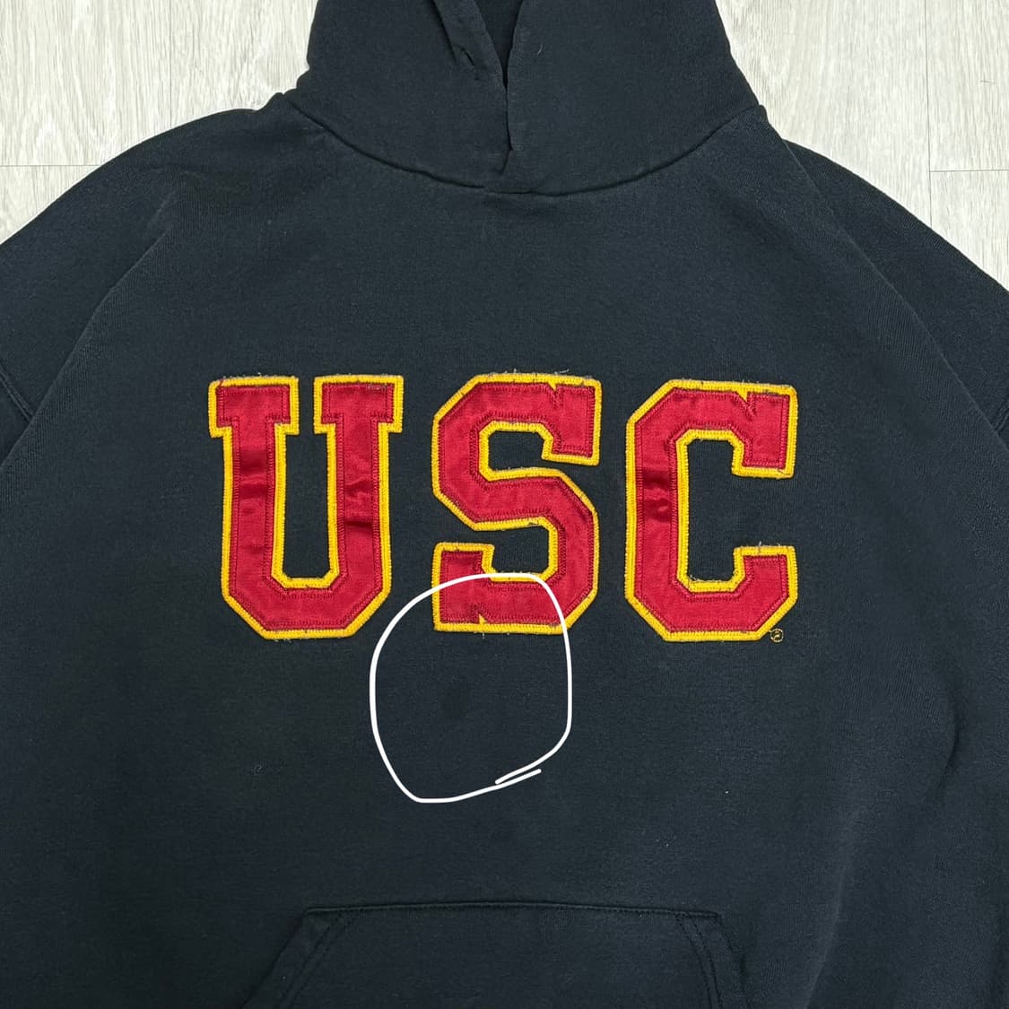 🇲🇽 00s 러셀 USC 후드 블랙 상품이미지3