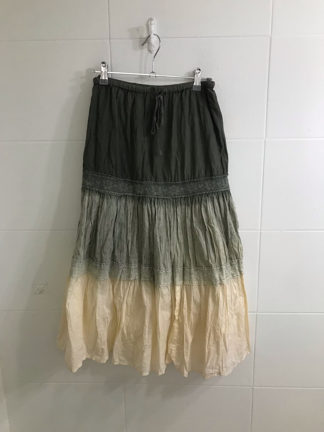 카키 민트 도트 하구미 모리걸 야상 코디세트 상품이미지7