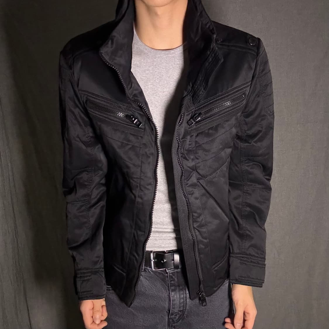 y2k 바이커 자켓 블랙 105 상품이미지3