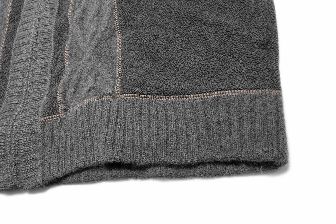 JPN 00s 일본 빈티지 울 케이블 니트 패턴 조끼 플리스 베스트 상품이미지5