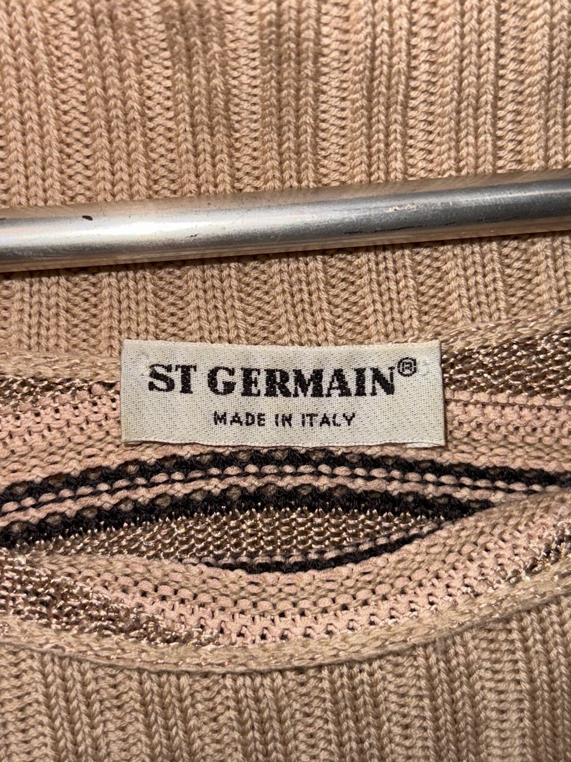 St.Germain beige floral cable 오프숄더 니트 상품이미지6