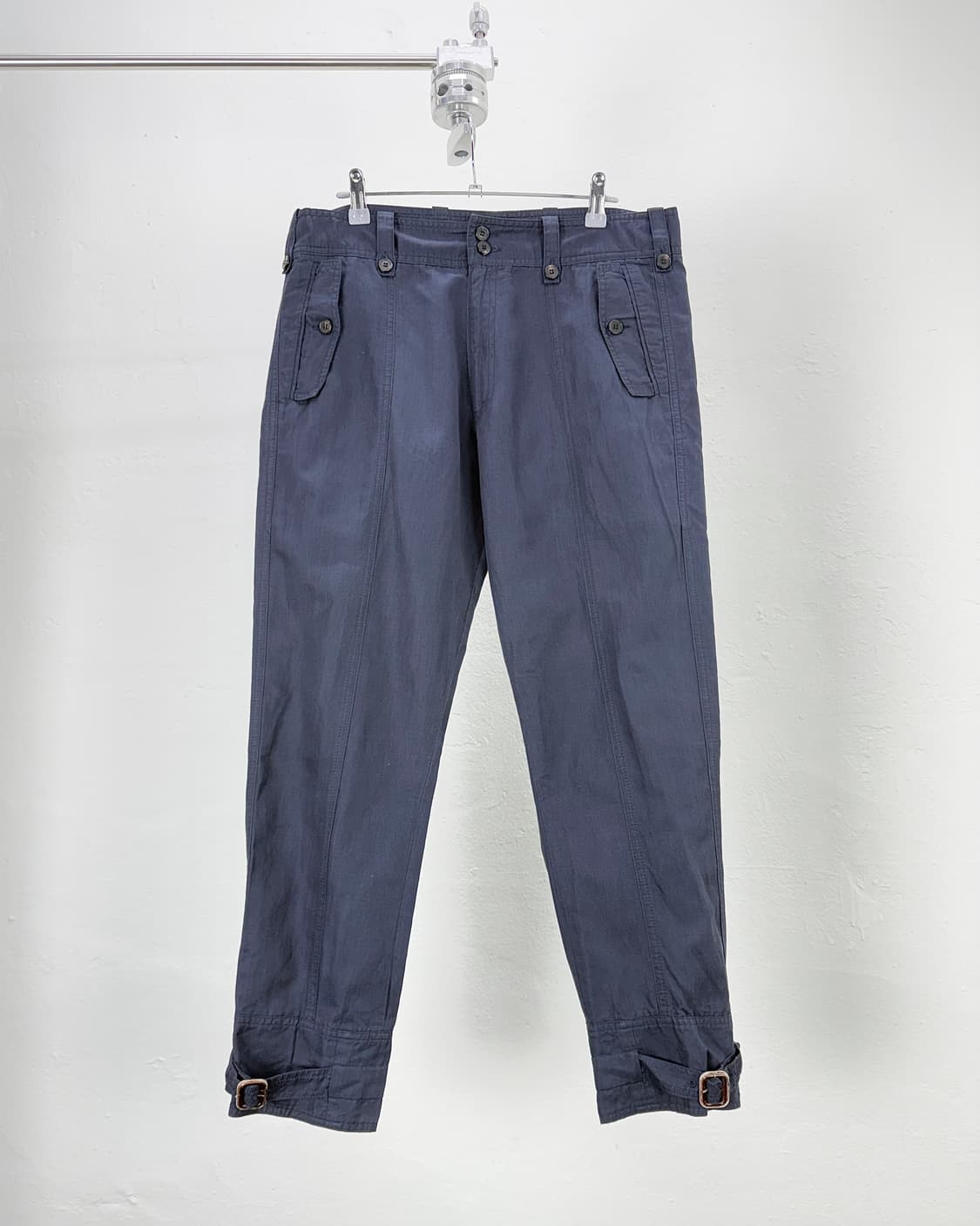 드리스 반 노튼 네이비 본디지 치노 코튼 팬츠 상품이미지1