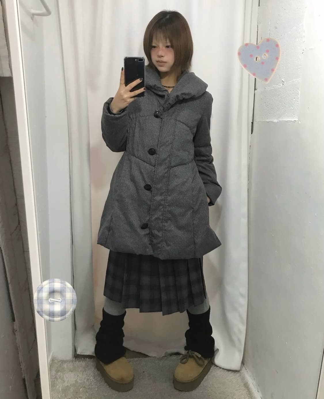 No. 그레이 폼폼 패딩 코디 Set 상품이미지1