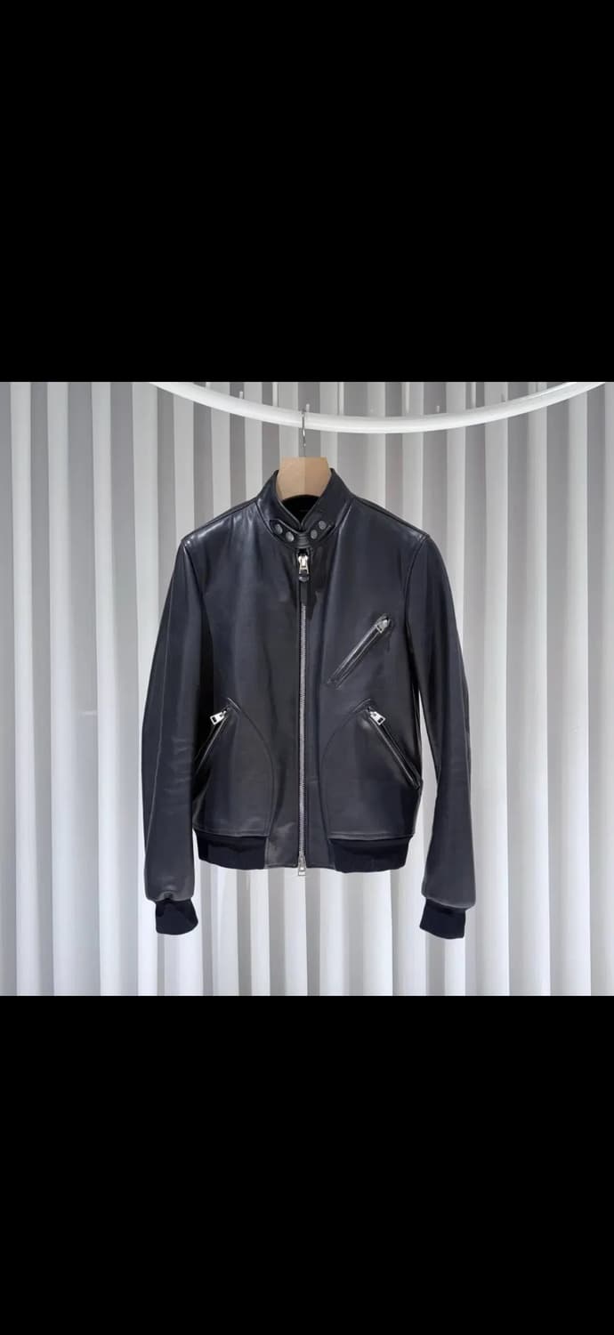 46 / 톰포드 레더 싱글 바이커 자켓 상품이미지1