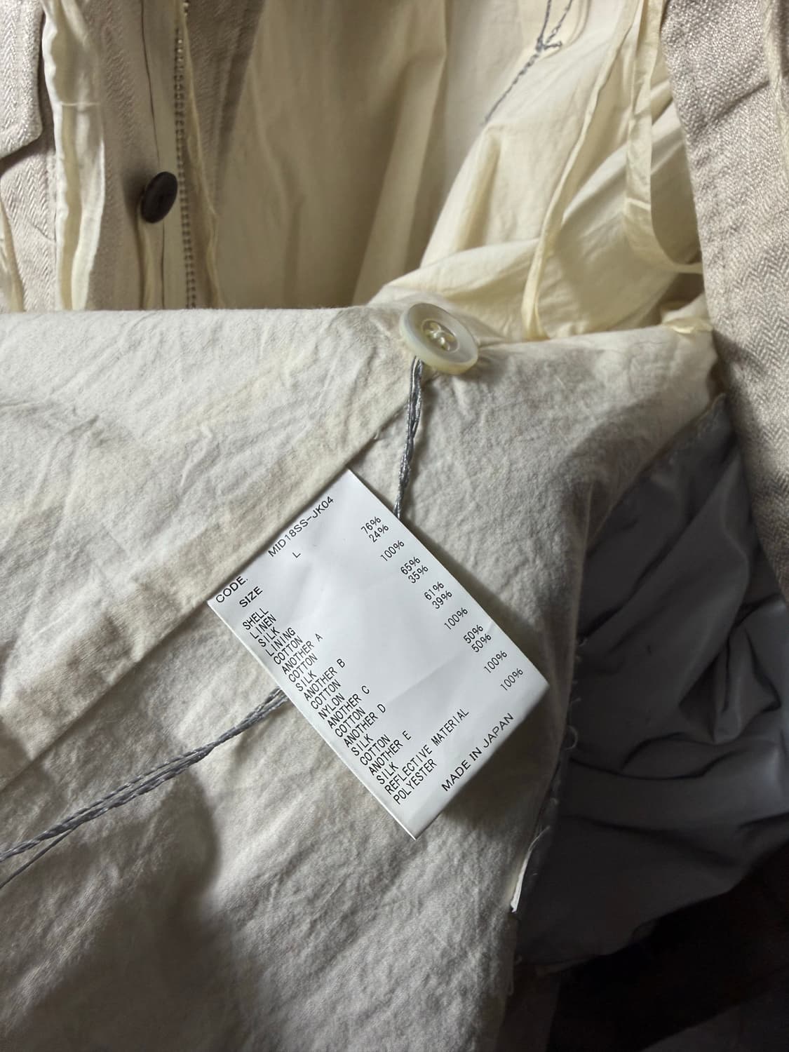 Midorikawa 18SS Vol.4 Natural Jacket 상품이미지9