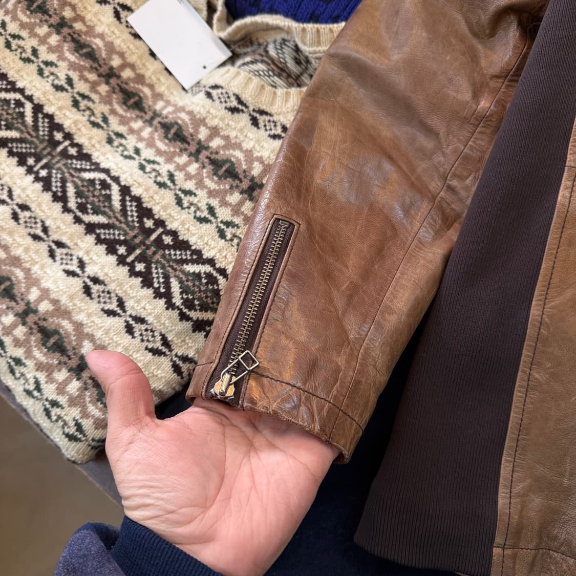 ABAHOUSE 양가죽 라이더 자켓  상품이미지6