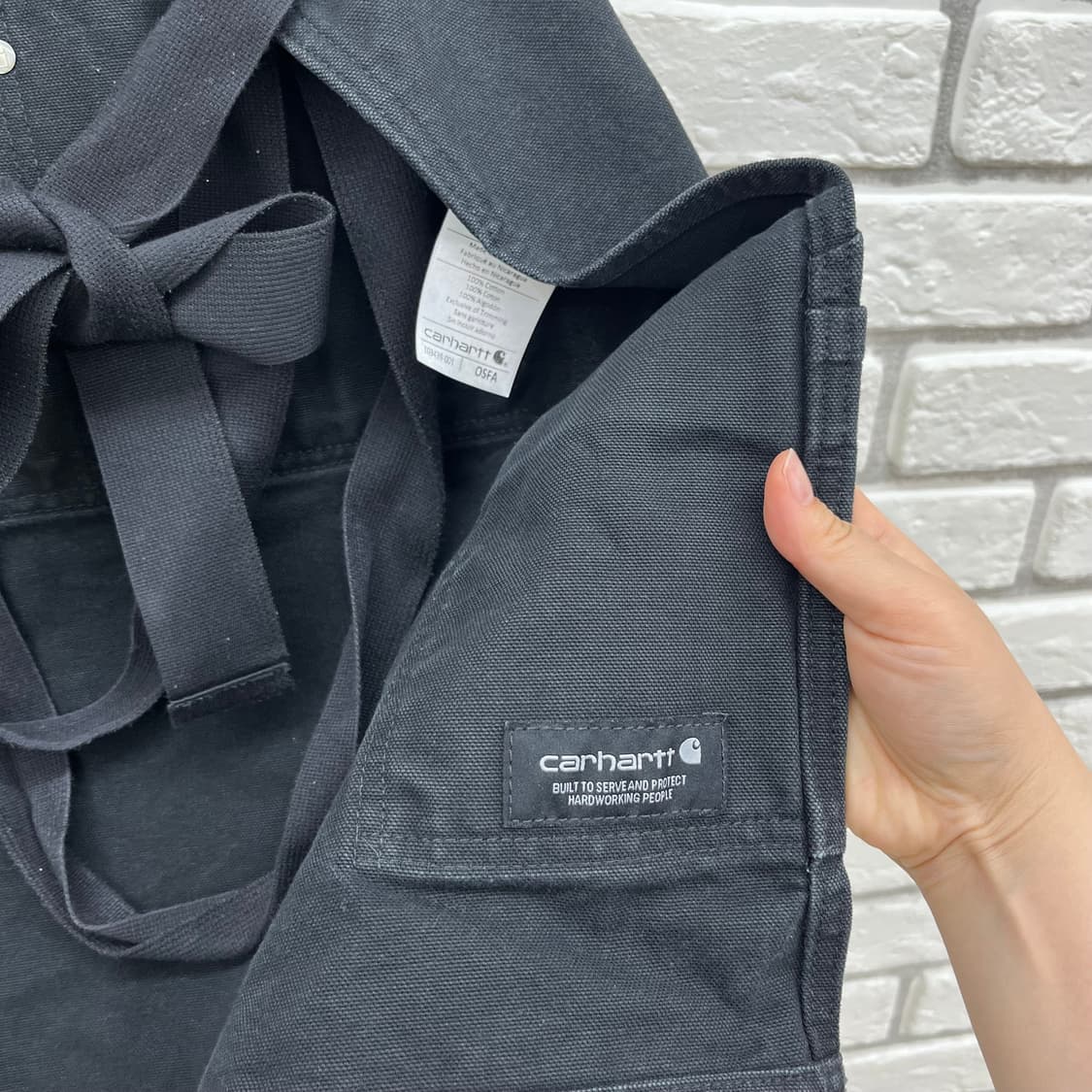 칼하트 펌 덕 에이프런 블랙 앞치마 상품이미지5