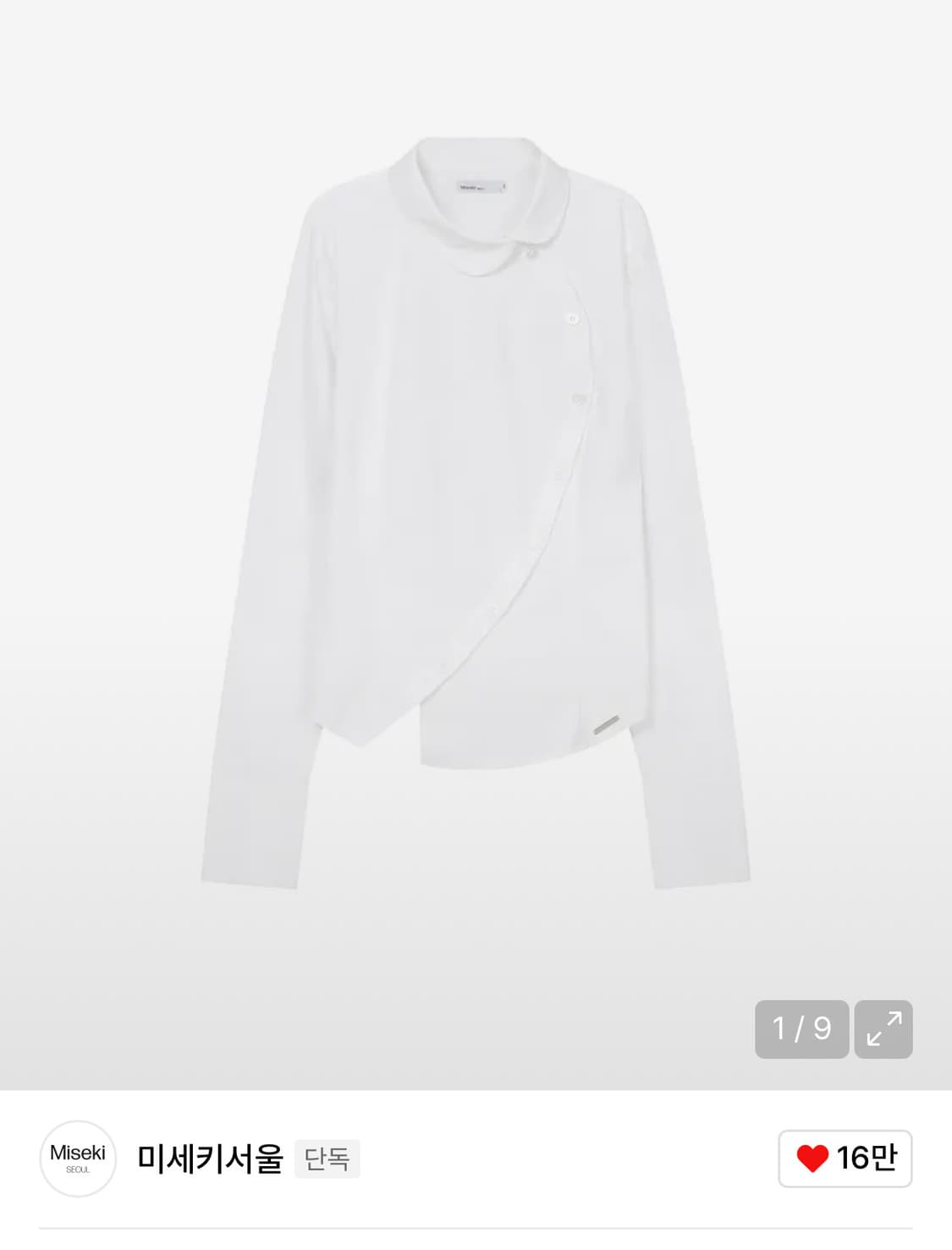 미세키서울 oblique button shirts 셔츠 상품이미지1