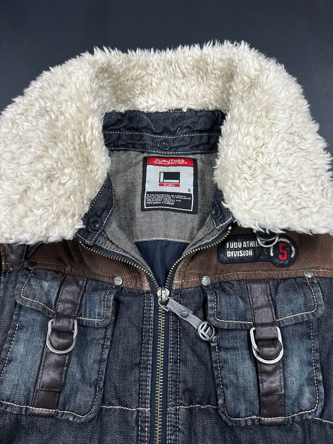 푸부 FUBU 데님 웨스턴 덕다운 숏 패딩 점퍼 상품이미지5