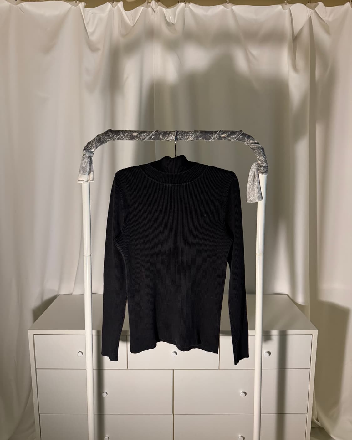 turtleneck knit washed black  상품이미지1