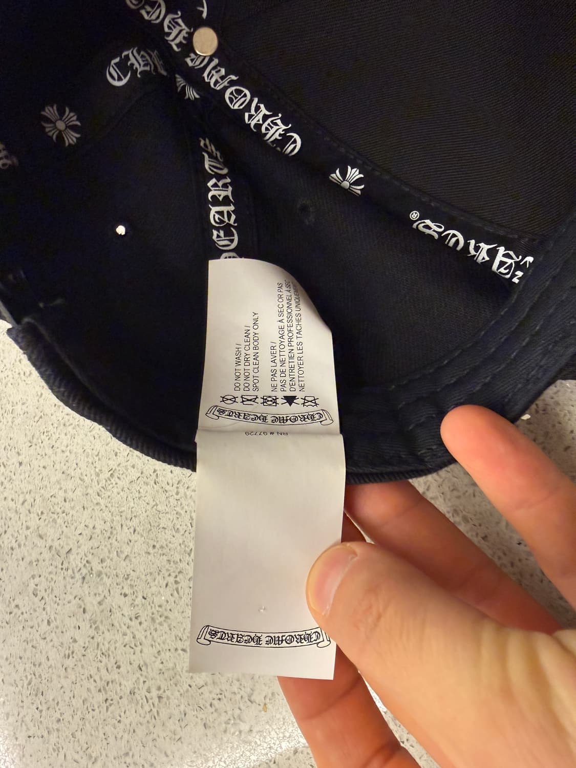 크롬하츠 홀스슈 데님 베이스볼햇 블랙 판매합니다! 상품이미지5